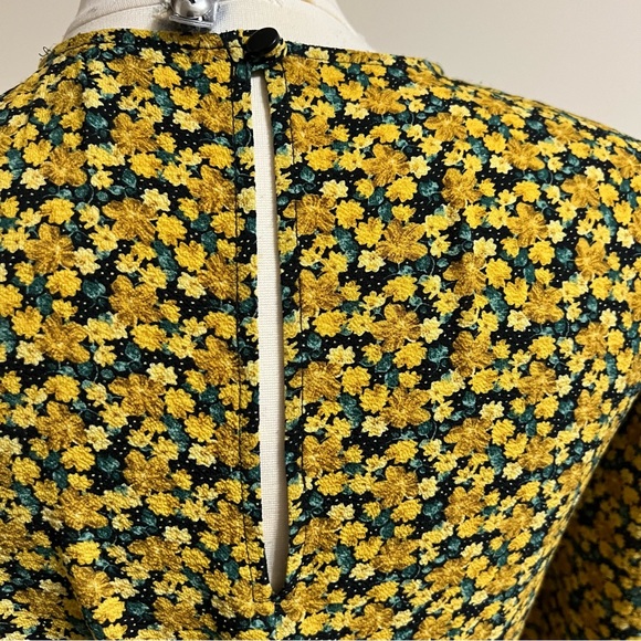 ASOS Yellow and Black Floral Long Sleeve Dress - Picture 6 of 15